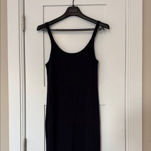 Vince Ribbed Knit Dress — Dark Navy